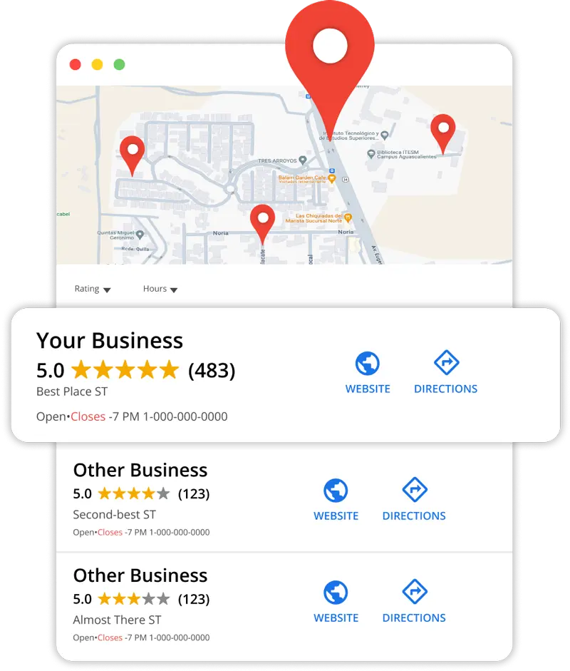 Rank on top of the Google Maps Search Results. Local SEO for Home Service companies.