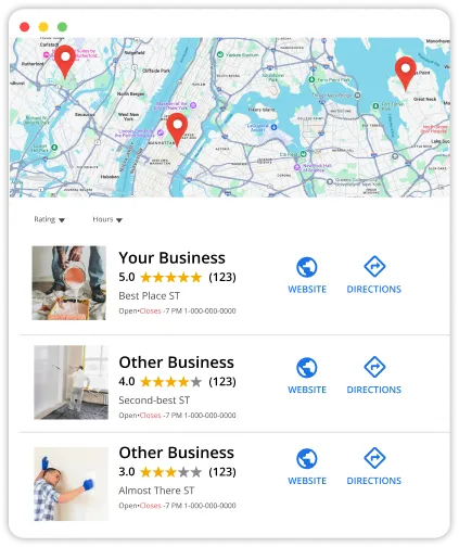 Google Maps Local SEO Search Results